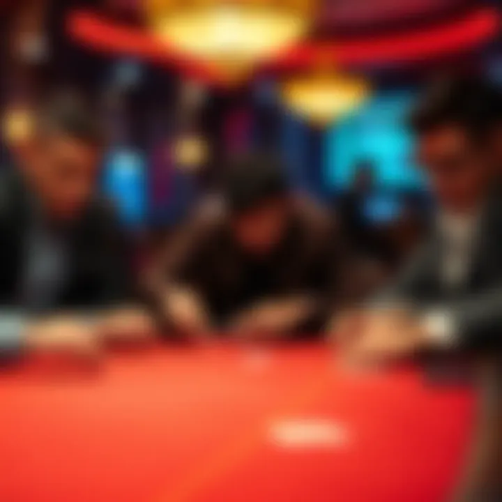 Strategic poker game in action with focused players