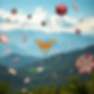 A scenic view of West Virginia's hills with a digital overlay of gambling icons