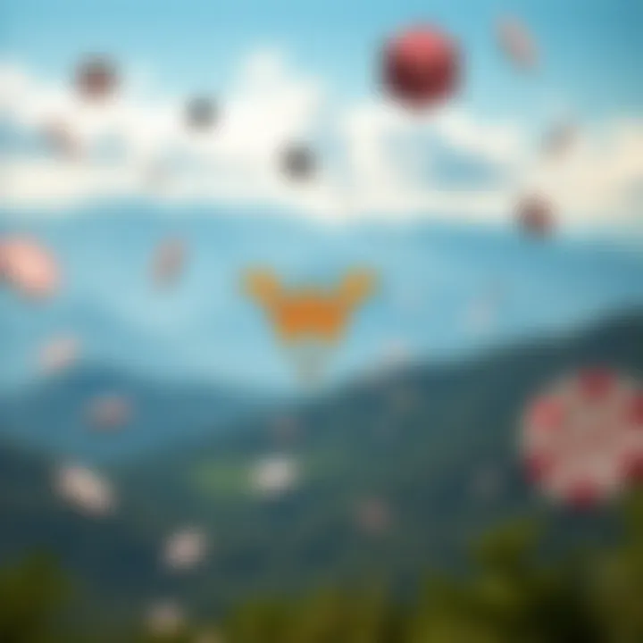 A scenic view of West Virginia's hills with a digital overlay of gambling icons