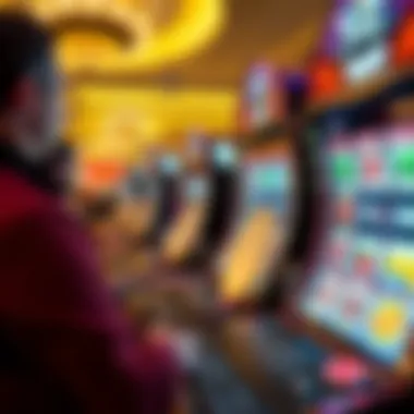 Virtual casino gameplay showcasing slots