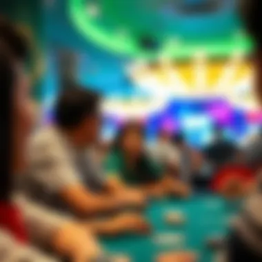 Tourist Engagement at Phu Quoc Casino Tourists enjoying the facilities at Phu Quoc Casino