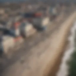 Aerial view of Atlantic City showcasing iconic boardwalk and resorts