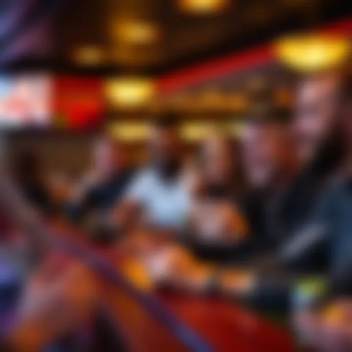 A group of friends enjoying the thrill of watching a game while placing bets