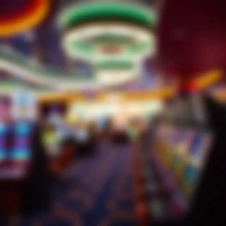 Interior of a Lively Gaming Floor Interior view of a lively gaming floor in a tribal casino