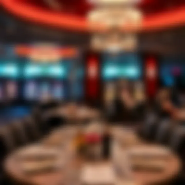 Elegant dining setting at the casino's restaurant