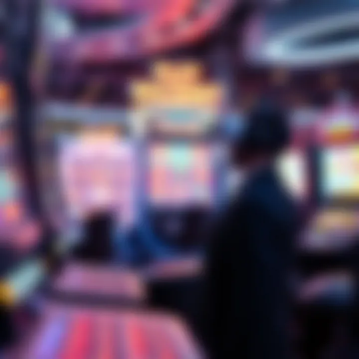 Future of Technology in Gaming Experiences A futuristic illustration depicting technology integration in gaming, featuring virtual reality elements