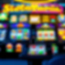 A vibrant display of Slotomania slot games on a digital device