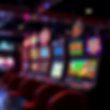 A depiction of various slot machines highlighting different features.