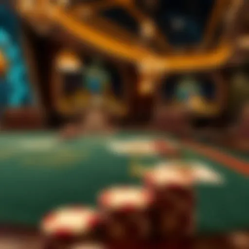 An elegant poker table set with cards and chips