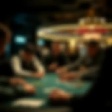 Players engaged in an intense poker match