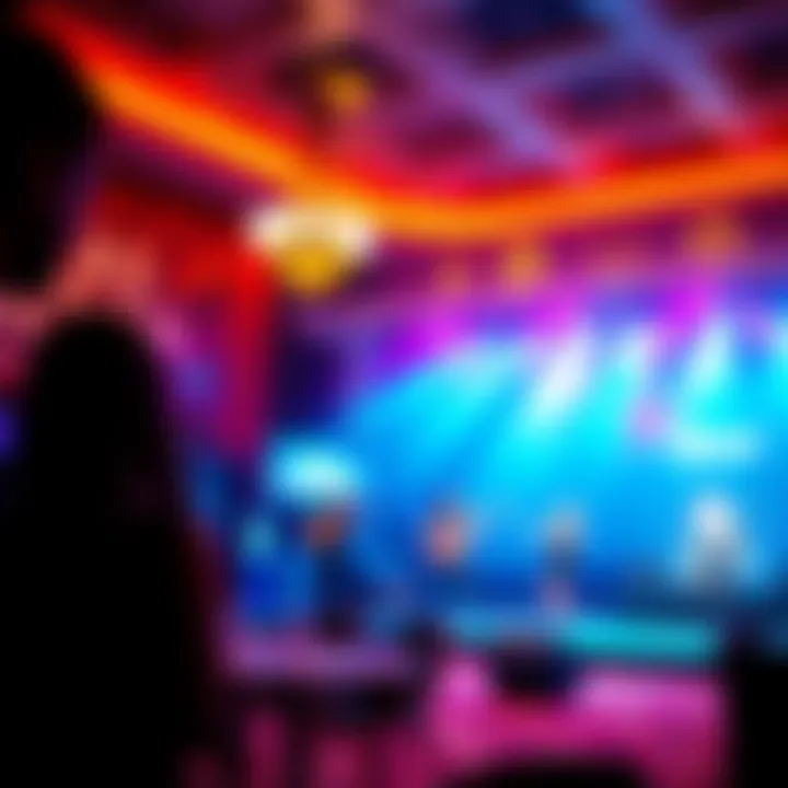 Stage setup for a vibrant live entertainment event at the venue