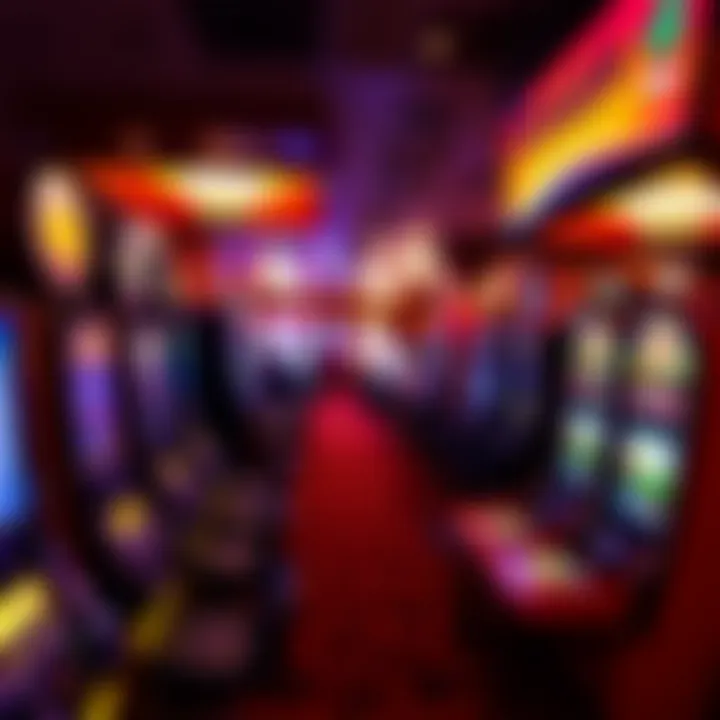 Interior of the gaming floor highlighting various slot machines and table games