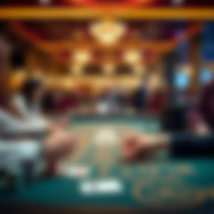 Strategic gameplay at a baccarat table