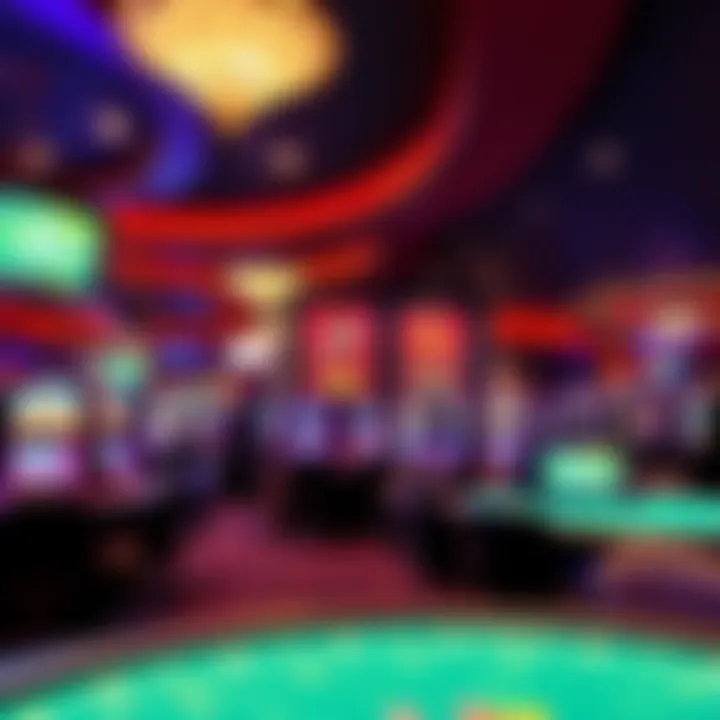 Inside the Casino: A Vibrant Gaming Experience Interior of a modern casino with gaming tables and vibrant atmosphere