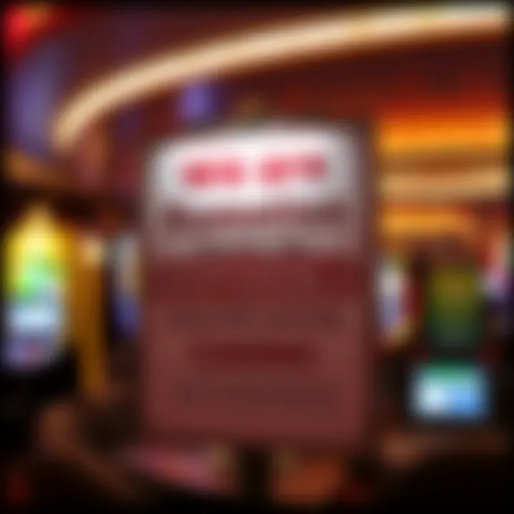 Promoting Responsible Gaming in Danville Signage promoting responsible gaming practices at a casino