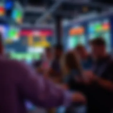 Social Betting Experience at Cubs Sportsbook Group of friends enjoying a game while betting on their devices