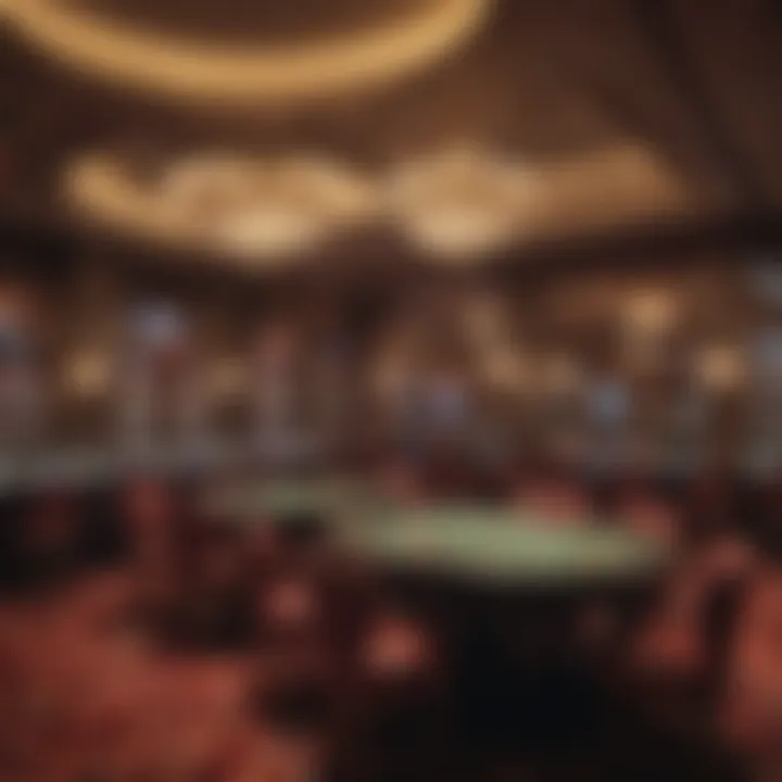 Interior of a casino featuring high-end card shufflers