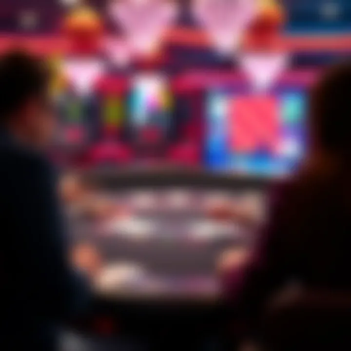 Vibrant Online Blackjack Experience A vibrant online blackjack interface highlighting social interactions