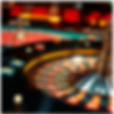 Illustration of gameplay mechanics in a virtual roulette environment.