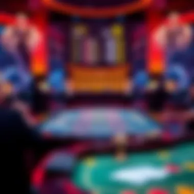 An illustration of a virtual casino setup highlighting online gaming platforms