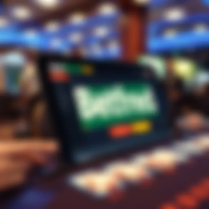 Visual representation of Betfred's user interface