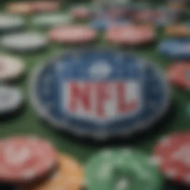NFL Team Logo with Betting Chips NFL team logo surrounded by betting chips