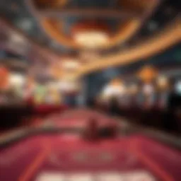A panoramic view of a classic Vegas casino floor