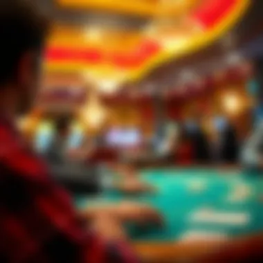 Responsible Gaming Practices A vibrant depiction of responsible gaming practices in a casino setting