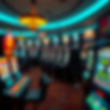 Illustration of online casino gaming environment