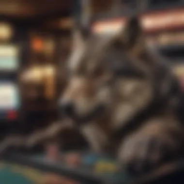 An engaging representation of the gameplay mechanics in the Wild Wolf Slot Machine.