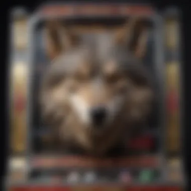 An illustration depicting the unique features of the Wild Wolf Slot Machine.