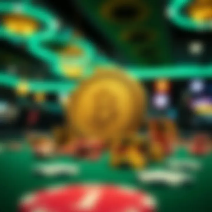 Visual representation of loyalty rewards in gambling