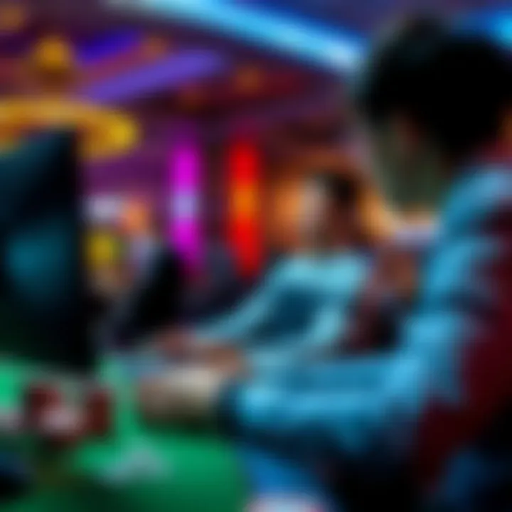 Thrilling Online Game Experience Illustration of a player engaged in a thrilling online game