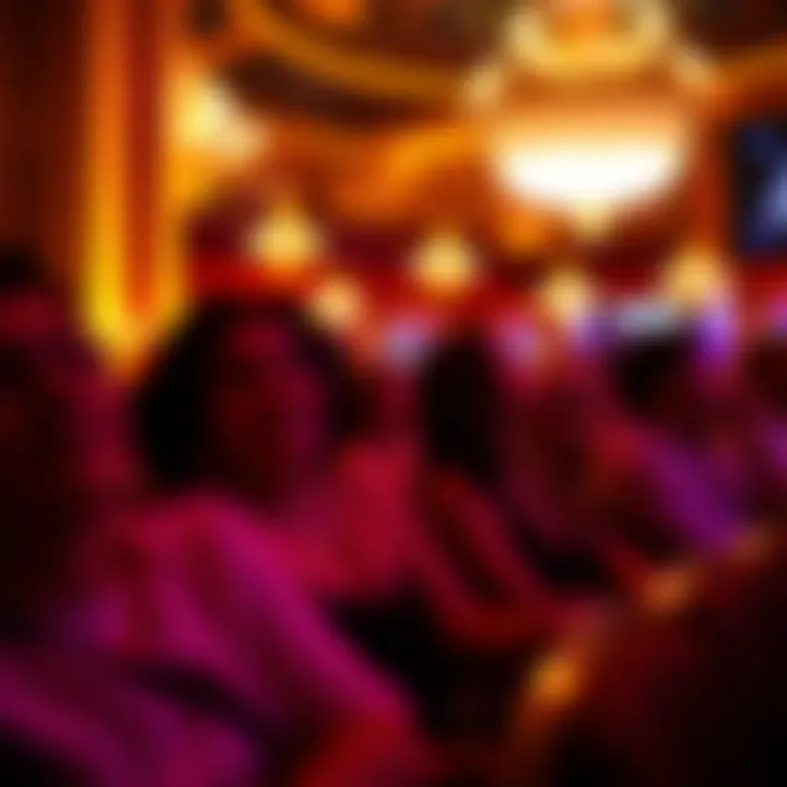 Audience members enjoying a live performance, immersed in the entertainment experience