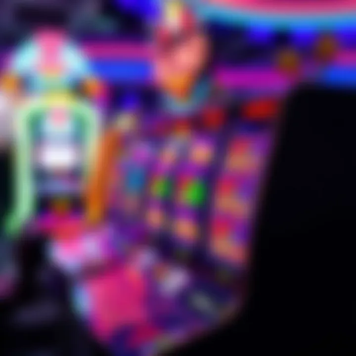 Vibrant Fishing Slot Machine A vibrant display of a fishing slot machine with colorful graphics