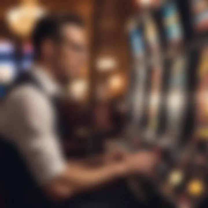 Player enjoying free spins on a slot machine