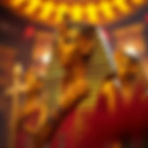 Vibrant depiction of ancient Egyptian symbols