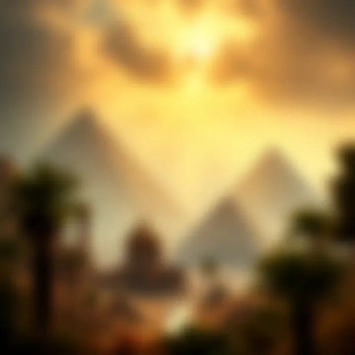 Illustration of the mystical Egyptian landscape