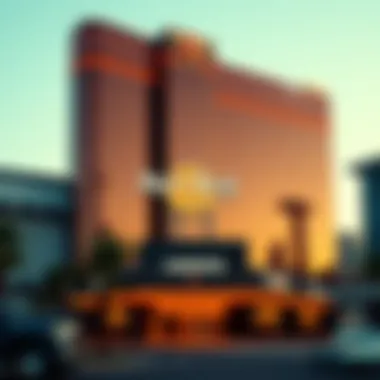 Exterior view of the Hard Rock Hotel and Casino showcasing its iconic architecture