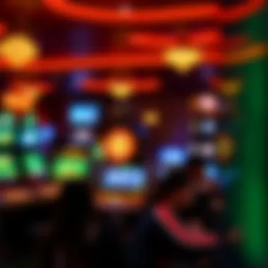 Vibrant casino interface showcasing various games