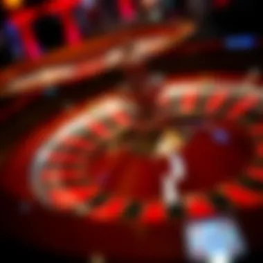 Close-up of a roulette wheel spinning, embodying chance and strategy
