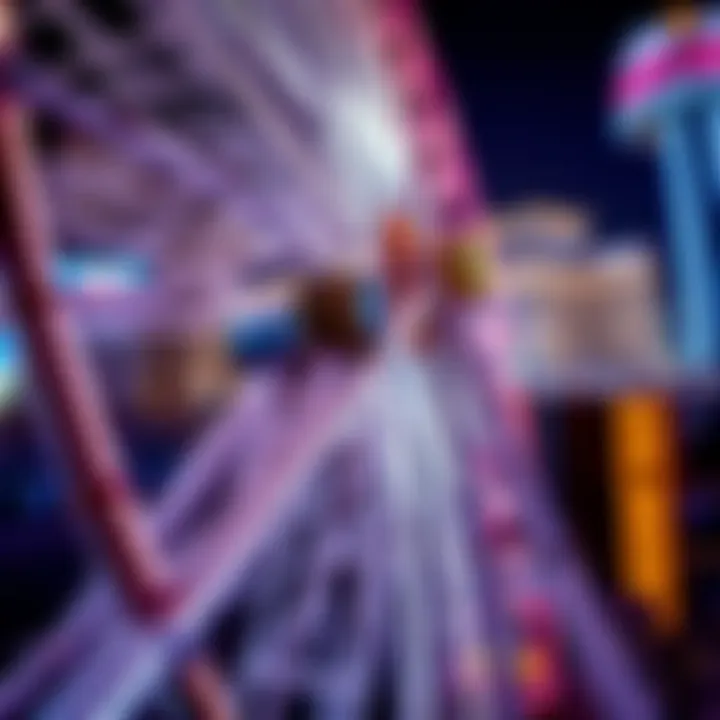 Intricate Engineering of the High Roller Close-up of the modern engineering of the High Roller Ferris Wheel