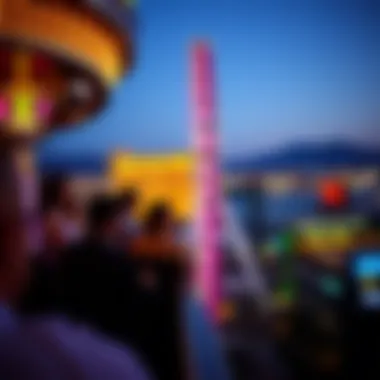 Panoramic Views from the High Roller Visitors enjoying the panoramic views from the High Roller Ferris Wheel