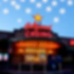 Exterior view of Hollywood Casino Grantville showcasing its vibrant signage