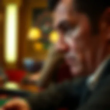 Understanding Betting Strategies A close-up of a thoughtful person considering a gambling strategy