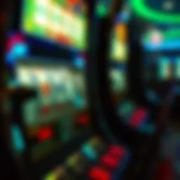 Close-up view of a slot machine display