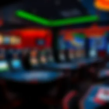 Interactive gaming experience showcasing various casino games