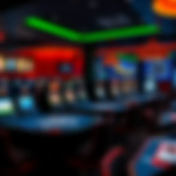 Interactive gaming experience showcasing various casino games