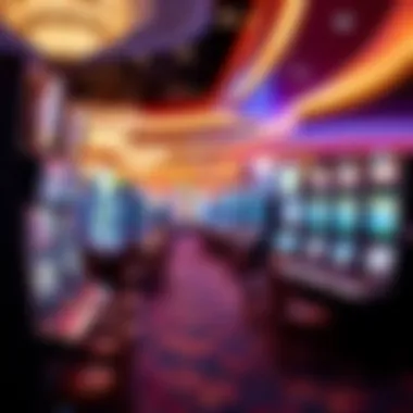 Vibrant gaming floor filled with slot machines and tables