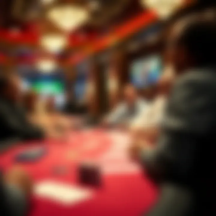 Engaging Poker Experience at Kickapoo Casino A lively poker table with players engaged